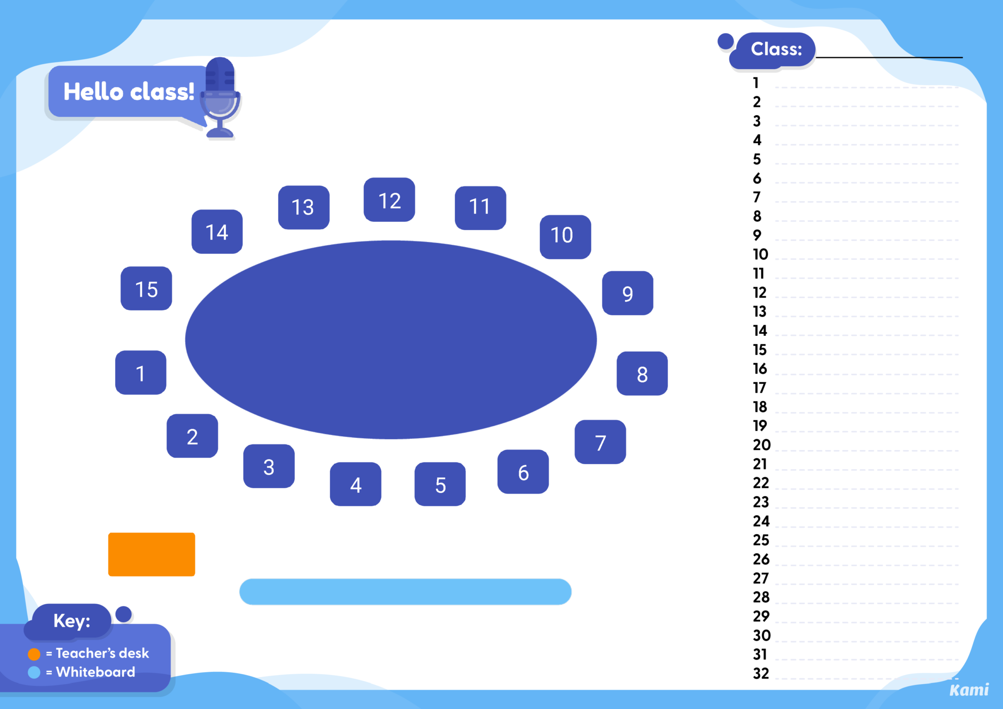 Digital Seating Chart Resource - Kami