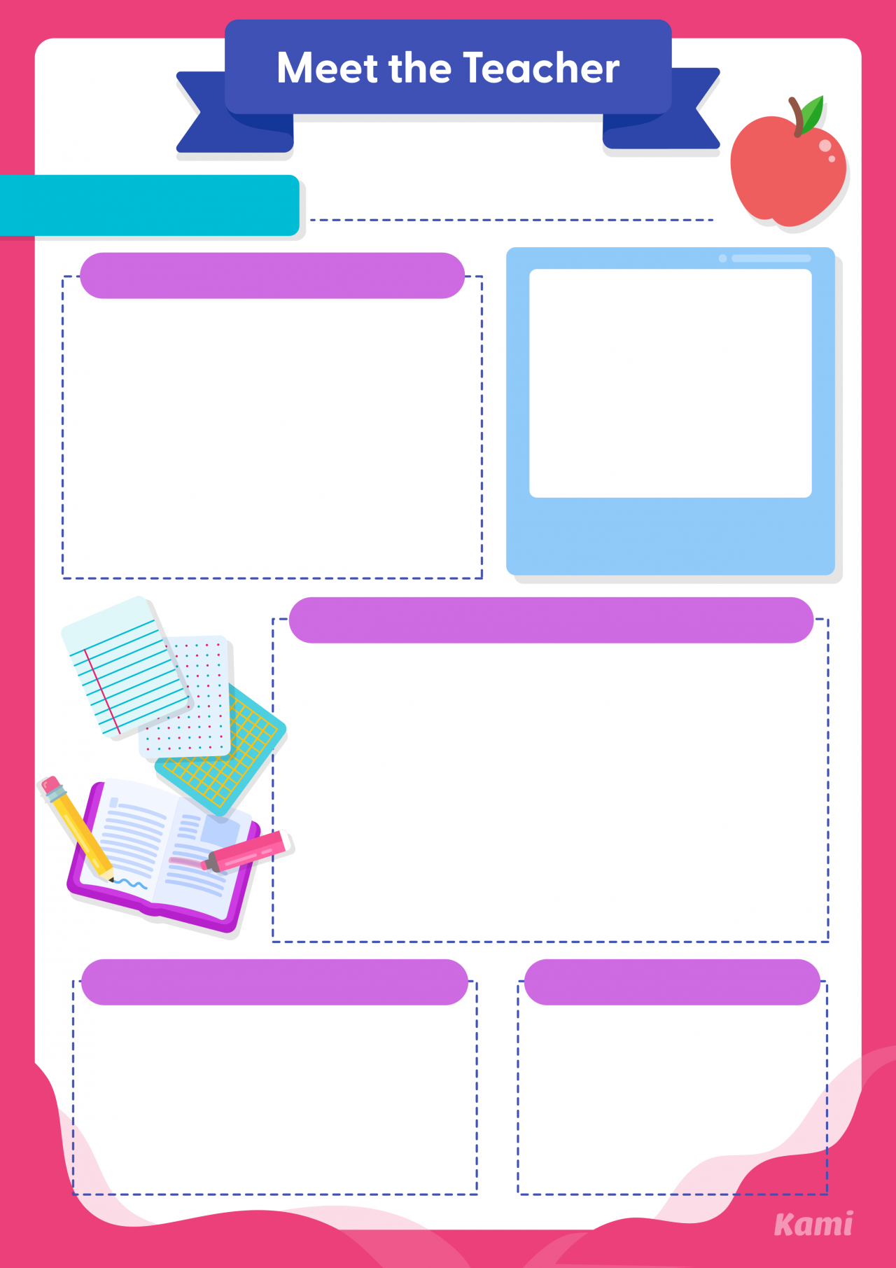 8 Editable Meet The Teacher Templates Kami Classroom 3910