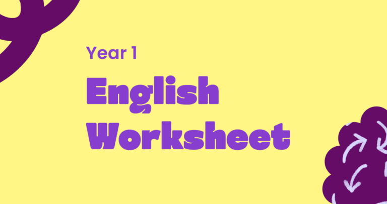 English Worksheets for Year 1 - Kami