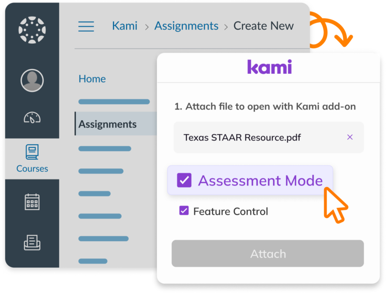 how to put a kami assignment in canvas